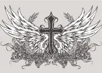 cruz com asas símbolo