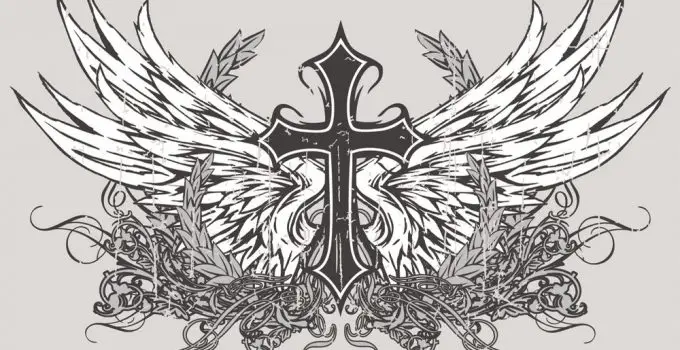 cruz com asas símbolo