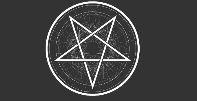símbolo pentagrama invertido
